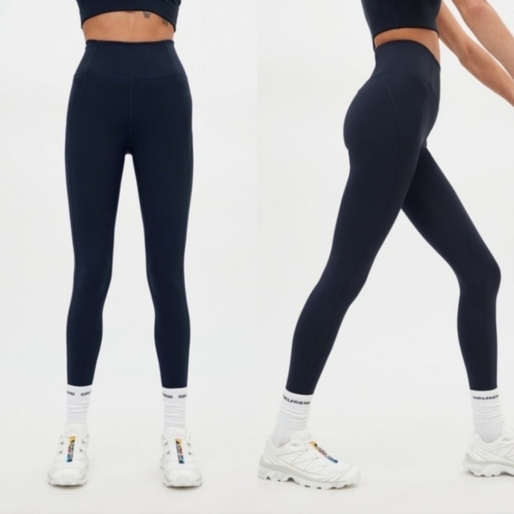 Girlfriend Collective Leggings Skyline Compressive Pocket Blue Small